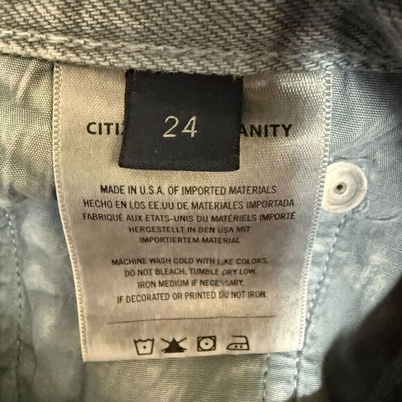 Citizens of Humanity Eva Jean High Waisted Baggy Jeans Blue 24 light Wash $228 - Picture 7 of 13